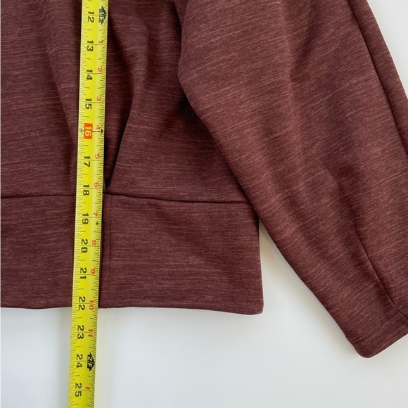Athleta Altitude Polartec Half Zip Sweatshirt Mahogany Heather Size Large EUC - Picture 11 of 11